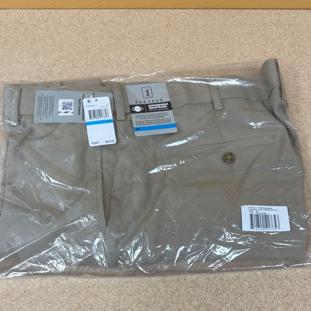 PGA Tour Men's Tan Chinos